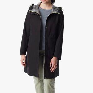 NWT Bass Outdoor Women’s Black Twill Anorak Hooded Wind Resistant Jacket Size M